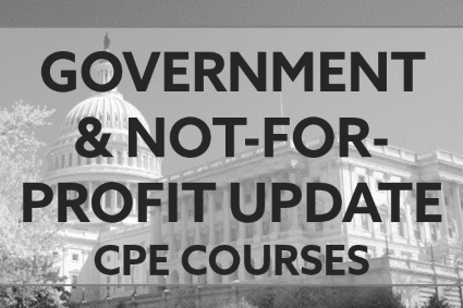 Government and Not-for-Profit Update CPE Courses